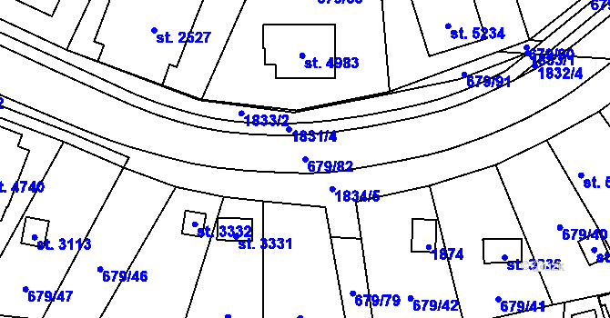 Parcela st. 679/82 v KÚ Blansko, Katastrální mapa