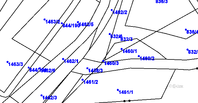 Parcela st. 832/6 v KÚ Blansko, Katastrální mapa