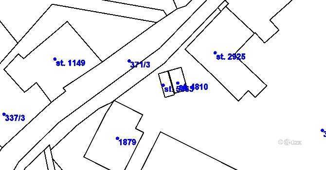 Parcela st. 5463 v KÚ Blansko, Katastrální mapa