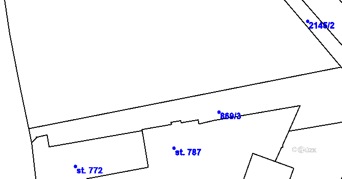 Parcela st. 771/5 v KÚ Blatná, Katastrální mapa