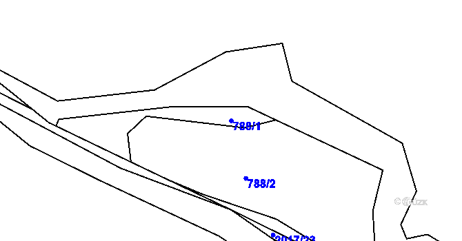 Parcela st. 788/1 v KÚ Blatná, Katastrální mapa
