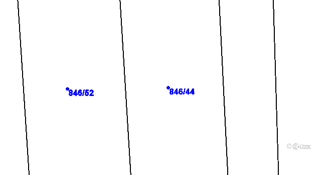 Parcela st. 846/44 v KÚ Blatná, Katastrální mapa