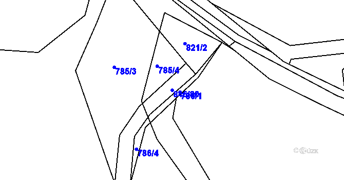 Parcela st. 846/80 v KÚ Blatná, Katastrální mapa