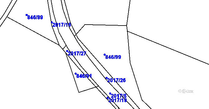 Parcela st. 846/99 v KÚ Blatná, Katastrální mapa