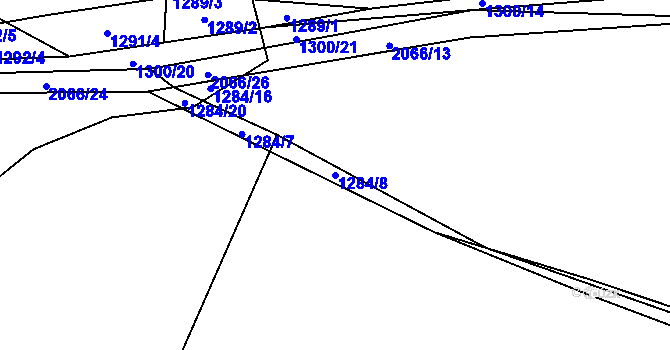 Parcela st. 1284/8 v KÚ Blatná, Katastrální mapa