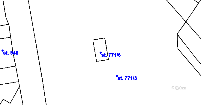 Parcela st. 771/6 v KÚ Blatná, Katastrální mapa