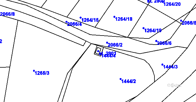 Parcela st. 2901 v KÚ Blatná, Katastrální mapa