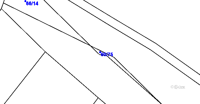 Parcela st. 60/75 v KÚ Blatnice u Nýřan, Katastrální mapa