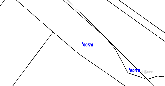 Parcela st. 60/78 v KÚ Blatnice u Nýřan, Katastrální mapa