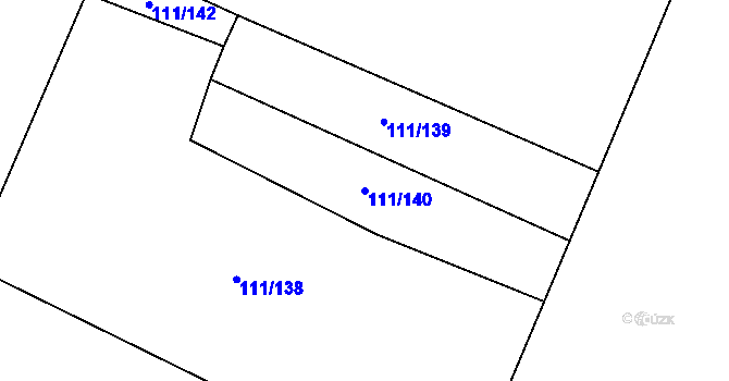 Parcela st. 111/140 v KÚ Blatnice u Nýřan, Katastrální mapa