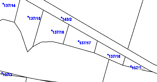 Parcela st. 137/17 v KÚ Blatnice u Nýřan, Katastrální mapa
