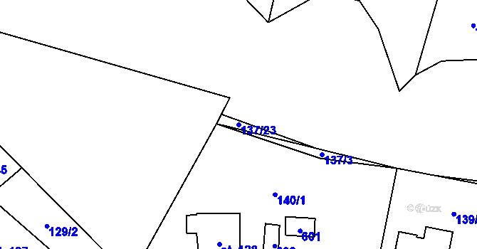 Parcela st. 137/23 v KÚ Blatnice u Nýřan, Katastrální mapa