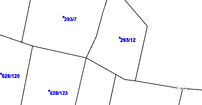 Parcela st. 293/3 v KÚ Blatnice u Nýřan, Katastrální mapa