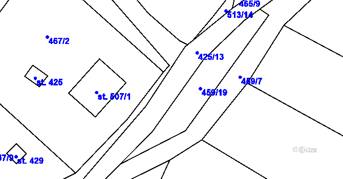 Parcela st. 425/15 v KÚ Blatnice u Nýřan, Katastrální mapa