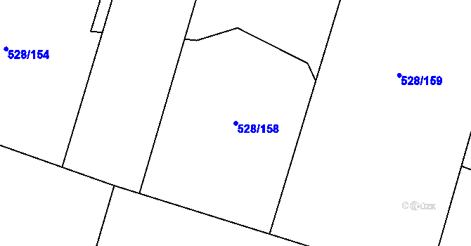 Parcela st. 528/158 v KÚ Blatnice u Nýřan, Katastrální mapa