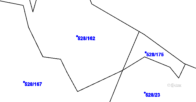 Parcela st. 528/171 v KÚ Blatnice u Nýřan, Katastrální mapa