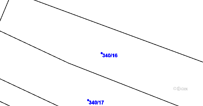 Parcela st. 340/16 v KÚ Blatnice u Nýřan, Katastrální mapa
