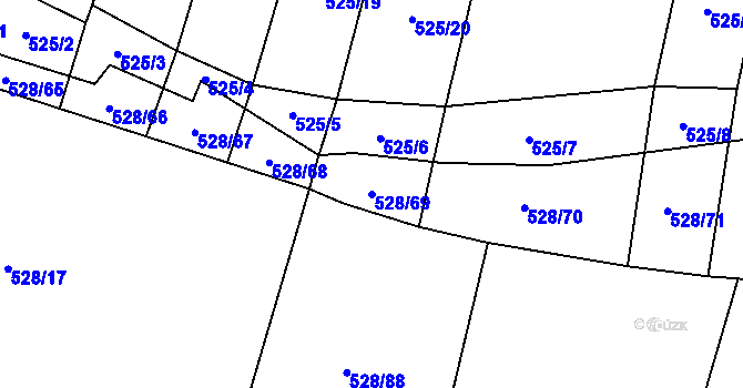Parcela st. 528/69 v KÚ Blatnice u Nýřan, Katastrální mapa