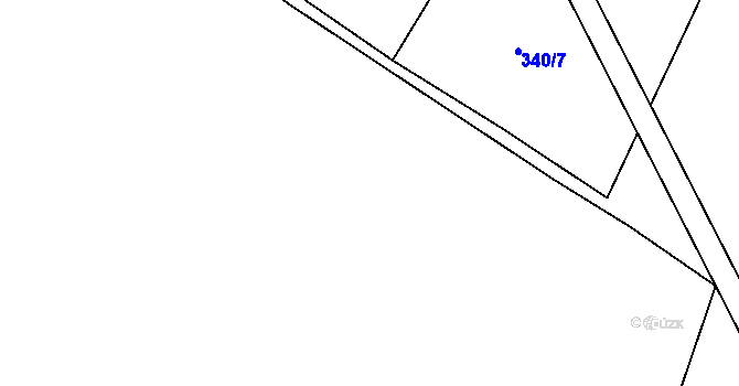 Parcela st. 340/36 v KÚ Blatnice u Nýřan, Katastrální mapa