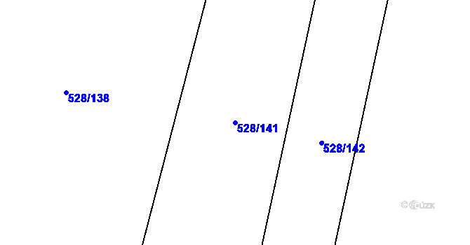 Parcela st. 528/141 v KÚ Blatnice u Nýřan, Katastrální mapa