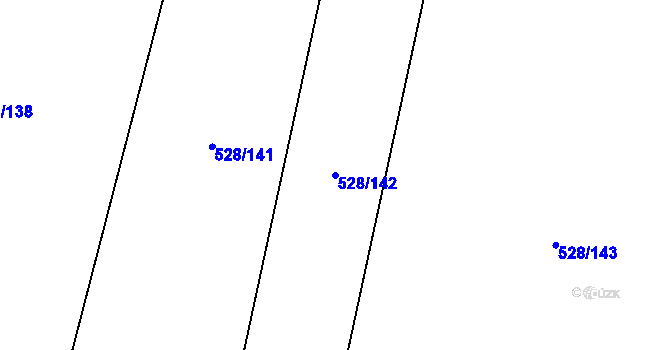 Parcela st. 528/142 v KÚ Blatnice u Nýřan, Katastrální mapa