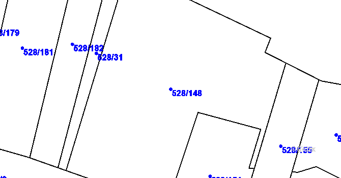 Parcela st. 528/148 v KÚ Blatnice u Nýřan, Katastrální mapa