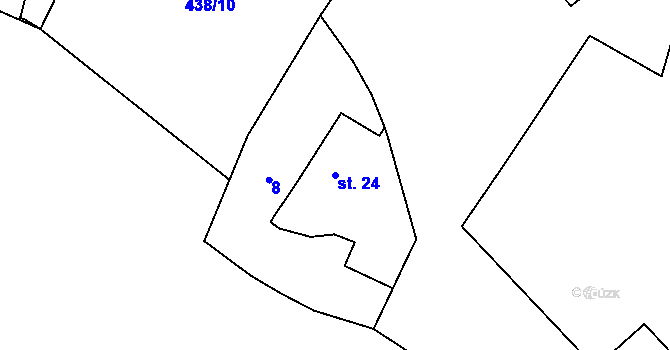 Parcela st. 24 v KÚ Blatnice u Nýřan, Katastrální mapa