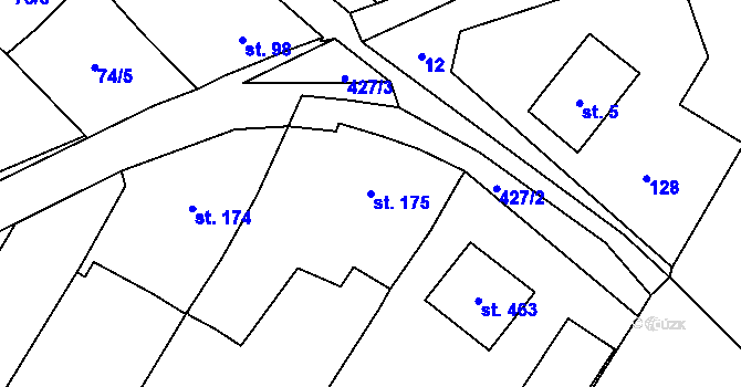 Parcela st. 175 v KÚ Blatnice u Nýřan, Katastrální mapa
