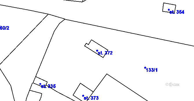 Parcela st. 372 v KÚ Blatnice u Nýřan, Katastrální mapa