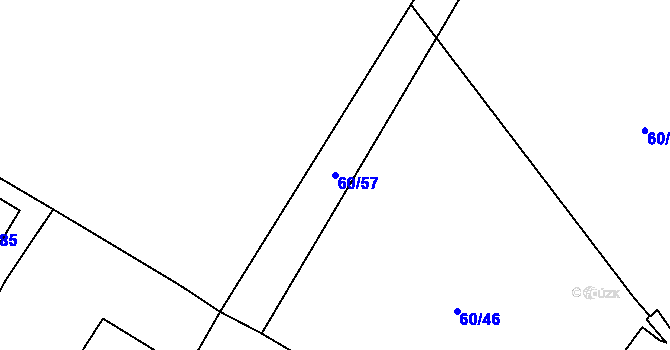 Parcela st. 60/57 v KÚ Blatnice u Nýřan, Katastrální mapa