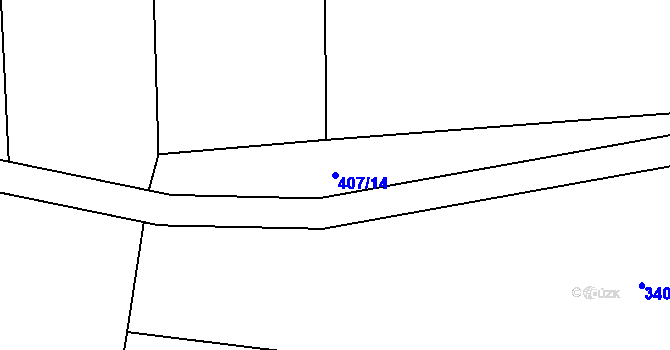 Parcela st. 407/14 v KÚ Blatnice u Nýřan, Katastrální mapa