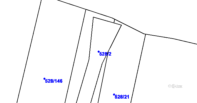 Parcela st. 528/2 v KÚ Blatnice u Nýřan, Katastrální mapa