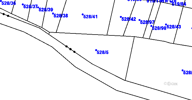 Parcela st. 528/5 v KÚ Blatnice u Nýřan, Katastrální mapa