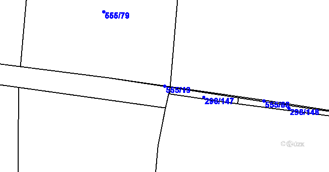 Parcela st. 555/19 v KÚ Blatnice u Nýřan, Katastrální mapa