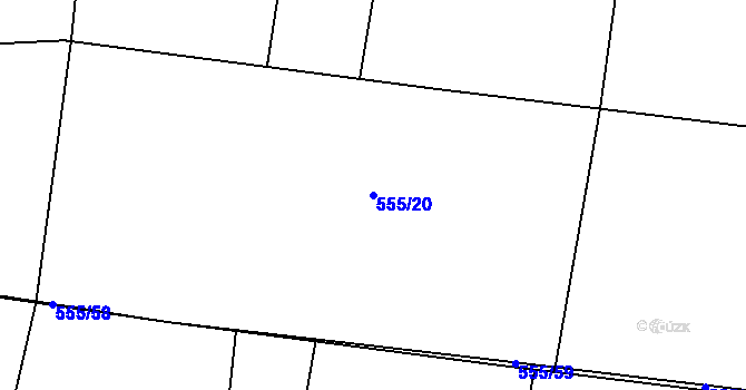 Parcela st. 555/20 v KÚ Blatnice u Nýřan, Katastrální mapa