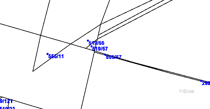Parcela st. 555/57 v KÚ Blatnice u Nýřan, Katastrální mapa