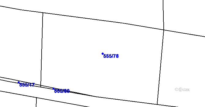 Parcela st. 555/78 v KÚ Blatnice u Nýřan, Katastrální mapa
