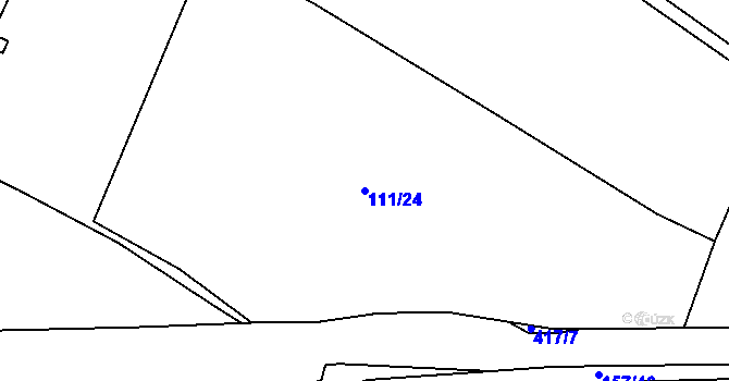 Parcela st. 111/24 v KÚ Blatnice u Nýřan, Katastrální mapa