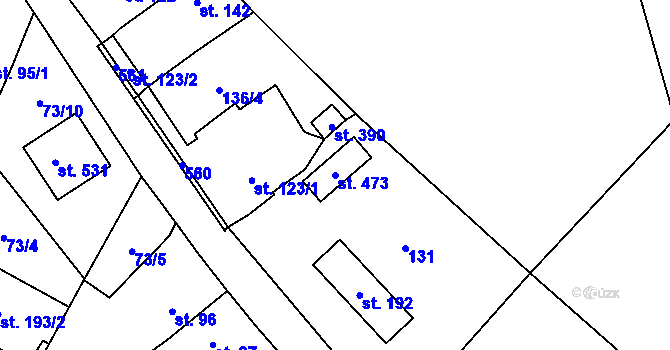 Parcela st. 473 v KÚ Blatnice u Nýřan, Katastrální mapa