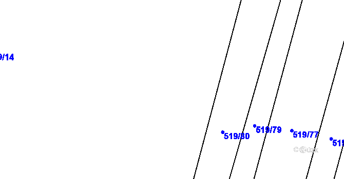 Parcela st. 519/17 v KÚ Blatnice u Nýřan, Katastrální mapa