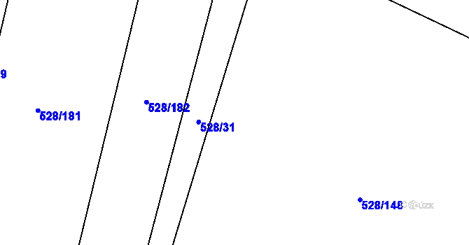 Parcela st. 528/27 v KÚ Blatnice u Nýřan, Katastrální mapa