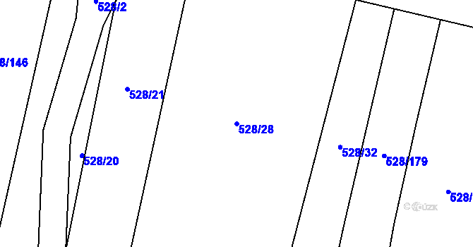 Parcela st. 528/28 v KÚ Blatnice u Nýřan, Katastrální mapa