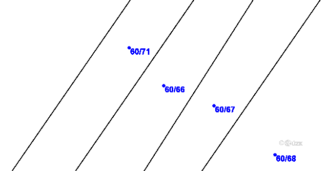 Parcela st. 60/66 v KÚ Blatnice u Nýřan, Katastrální mapa