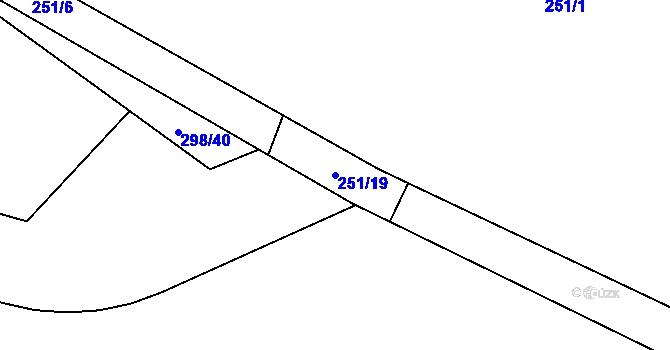 Parcela st. 251/19 v KÚ Blatnice u Nýřan, Katastrální mapa