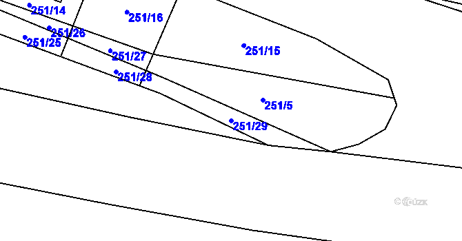 Parcela st. 251/29 v KÚ Blatnice u Nýřan, Katastrální mapa