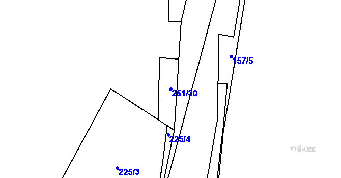 Parcela st. 251/30 v KÚ Blatnice u Nýřan, Katastrální mapa