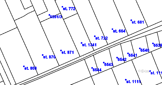 Parcela st. 754 v KÚ Blatnice pod Svatým Antonínkem, Katastrální mapa