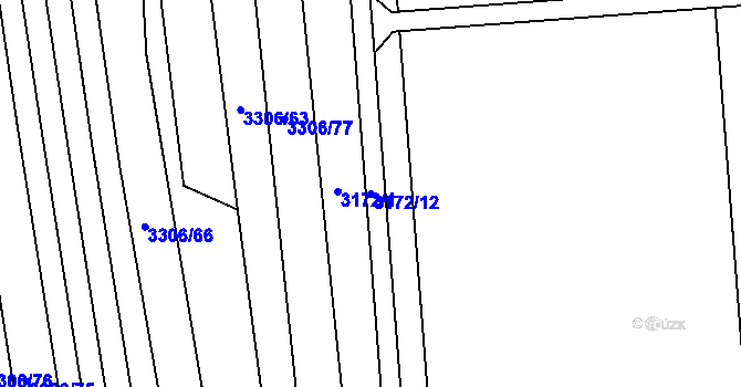 Parcela st. 3172/12 v KÚ Blatnice pod Svatým Antonínkem, Katastrální mapa