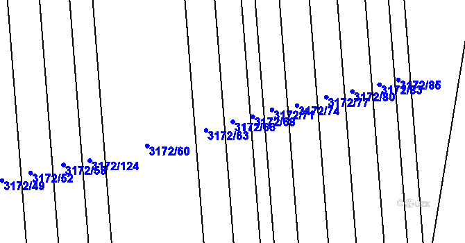 Parcela st. 3172/66 v KÚ Blatnice pod Svatým Antonínkem, Katastrální mapa