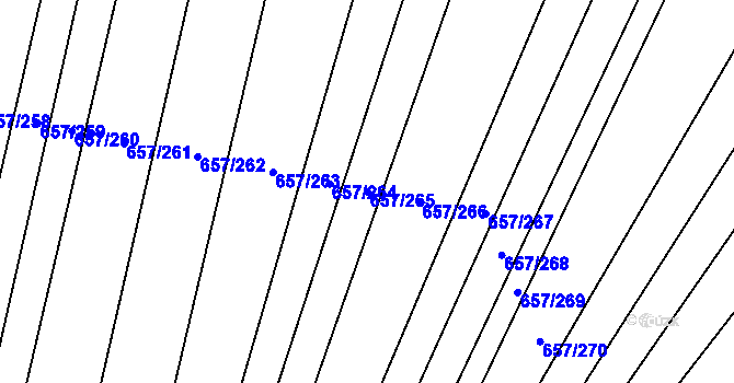Parcela st. 657/265 v KÚ Blatnice pod Svatým Antonínkem, Katastrální mapa